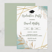 Gepersonaliseerde rustieke Afstuderen Design Kaart (Voorkant / Achterkant)