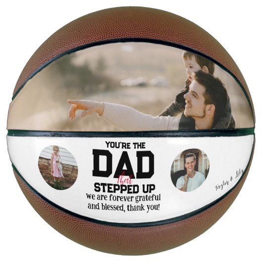 Gepersonaliseerde rustieke basketbal foto collage (Voorkant)