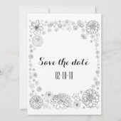 Gepersonaliseerde rustieke bloemen bruiloft uitnod kaart (Voorkant)