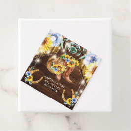 Gepersonaliseerde rustieke bloemenlaarzen String L Bedankjes Labels