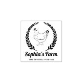Gepersonaliseerde rustieke Boerderij Fresh Name Ro Rubberstempel (Afrduk)