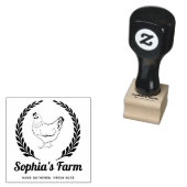 Gepersonaliseerde rustieke Boerderij Fresh Name Ro Rubberstempel (Gestempeld)