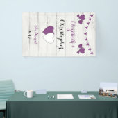 Gepersonaliseerde rustieke bruiloft achtergrond Pa Spandoek (Beurs)