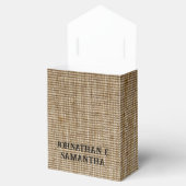 Gepersonaliseerde rustieke burlap bruiloft gunst d bedankdoosjes (Geopend)