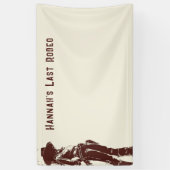 Gepersonaliseerde rustieke cowgirl Westerne feestb Spandoek (Verticaal)