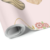 Gepersonaliseerde rustieke drie harten patroon cadeaupapier (Rol Hoek)