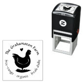 Gepersonaliseerde rustieke ei kartonnen stempel wa (In situ)