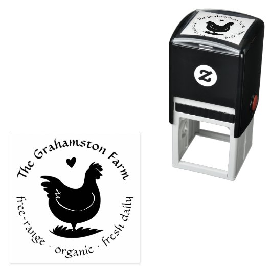 Gepersonaliseerde rustieke ei kartonnen stempel wa (In situ)