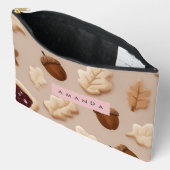 Gepersonaliseerde rustieke eikel & eikenblad patro etui (Open)