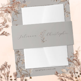 Gepersonaliseerde rustieke elegante Wildflowers br Uitnodigingen Wikkel