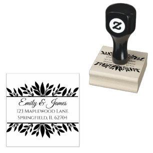 Gepersonaliseerde Rustieke Fall Wedding Wood Art S Rubberstempel