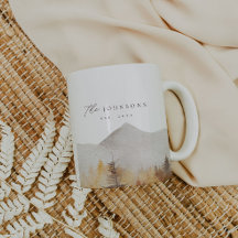 Gepersonaliseerde rustieke familienaam Mok Est Mok