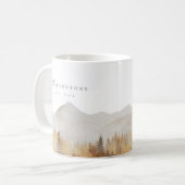 Gepersonaliseerde rustieke familienaam Mok Est Mok (Voorkant links)