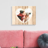 Gepersonaliseerde rustieke foto Hart Canvas Afdruk (Insitu (Woonkamer))