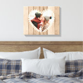Gepersonaliseerde rustieke foto Hart Canvas Afdruk (Insitu (Slaapkamer))