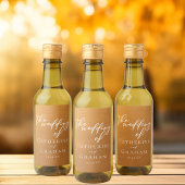 Gepersonaliseerde rustieke gouden bruiloft Mini Wijn Etiket