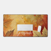 Gepersonaliseerde rustieke gouden herfst distresse bureaumat (Keyboard & Muis)