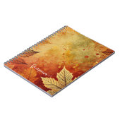 Gepersonaliseerde rustieke gouden herfst distresse notitieboek (Linkerzijde)