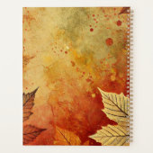 Gepersonaliseerde rustieke gouden herfst distresse planner (Achterkant)