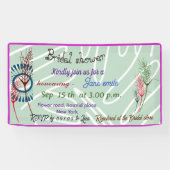 Gepersonaliseerde rustieke groene VRIJGEZELLENFEES Spandoek (Horizontaal)