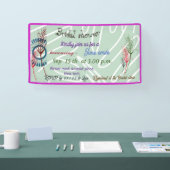 Gepersonaliseerde rustieke groene VRIJGEZELLENFEES Spandoek (Beurs)