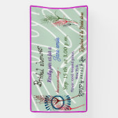 Gepersonaliseerde rustieke groene VRIJGEZELLENFEES Spandoek (Verticaal)