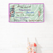 Gepersonaliseerde rustieke groene VRIJGEZELLENFEES Spandoek (Insitu)