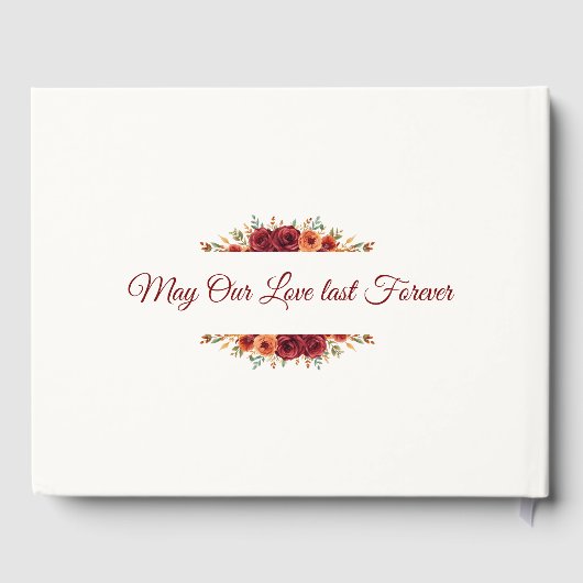 Gepersonaliseerde rustieke herfst bruiloft gastenb gastenboek (Achterkant)