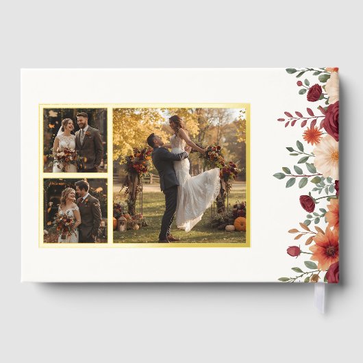 Gepersonaliseerde rustieke Herfst Folie gastenboek (Achterkant)