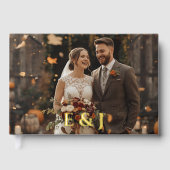 Gepersonaliseerde rustieke Herfst Folie gastenboek (Voorkant)