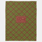 Gepersonaliseerde rustieke herfst tartan deken boe (Voorkant)
