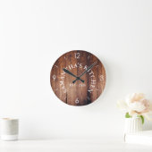 Gepersonaliseerde Rustieke Houten Boerderij Keuken Ronde Klok (Huis)