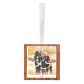 Gepersonaliseerde rustieke houten kerstvakantie fo decoratie (Rechts)