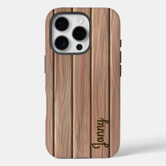 Gepersonaliseerde rustieke houten textuur Case-Mate iPhone case (Achterkant)