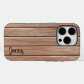 Gepersonaliseerde rustieke houten textuur Case-Mate iPhone case (Achterkant (horizontaal))