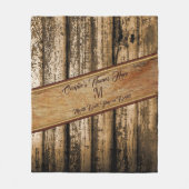 Gepersonaliseerde rustieke Huwelijkscadeaus, bruil Fleece Deken (Voorkant)