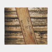 Gepersonaliseerde rustieke Huwelijkscadeaus, bruil Fleece Deken (Voorkant (Horizontaal))