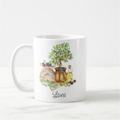 Gepersonaliseerde rustieke italiaanse Waterverf Koffiemok (Links)