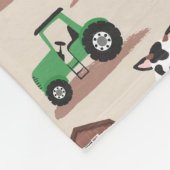 Gepersonaliseerde rustieke Koe Boerderij Tan en gr Fleece Deken (Hoek)