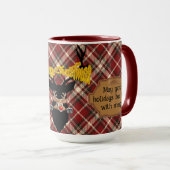 Gepersonaliseerde Rustieke Magische Vakantie Rendi Mok (Voorkant rechts)