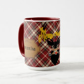 Gepersonaliseerde Rustieke Magische Vakantie Rendi Mok (Voorkant links)