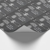 Gepersonaliseerde Rustieke mason jar krijtbord cad Cadeaupapier (Hoek)