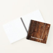 Gepersonaliseerde rustieke oude houten spiraal not notitieboek (Binnen)