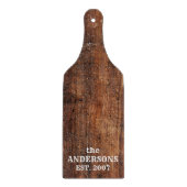 Gepersonaliseerde rustieke oude krassen hout snijplank (Voorkant)