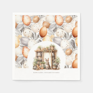 Gepersonaliseerde  rustieke Pasen Servet