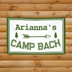 Gepersonaliseerde rustieke Retro Camp Bach Pijl Gr Spandoek