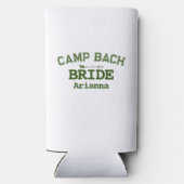 Gepersonaliseerde Rustieke Retro Camp Bach Wit Gro Seltzer Blikjeskoeler (Achterkant)