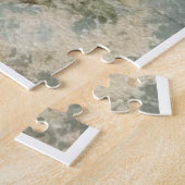 Gepersonaliseerde rustieke sneeuwman kerst legpuzzel (Zijkant)