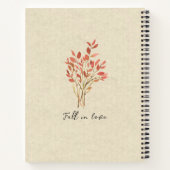 Gepersonaliseerde rustieke textuur achtergrond wil notitieboek (Achterkant)