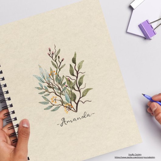 Gepersonaliseerde rustieke textuur achtergrond wil notitieboek